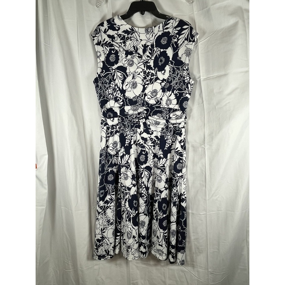 Koret Blue White Floral Sleeveless Dress Size Large - Picture 5 of 15